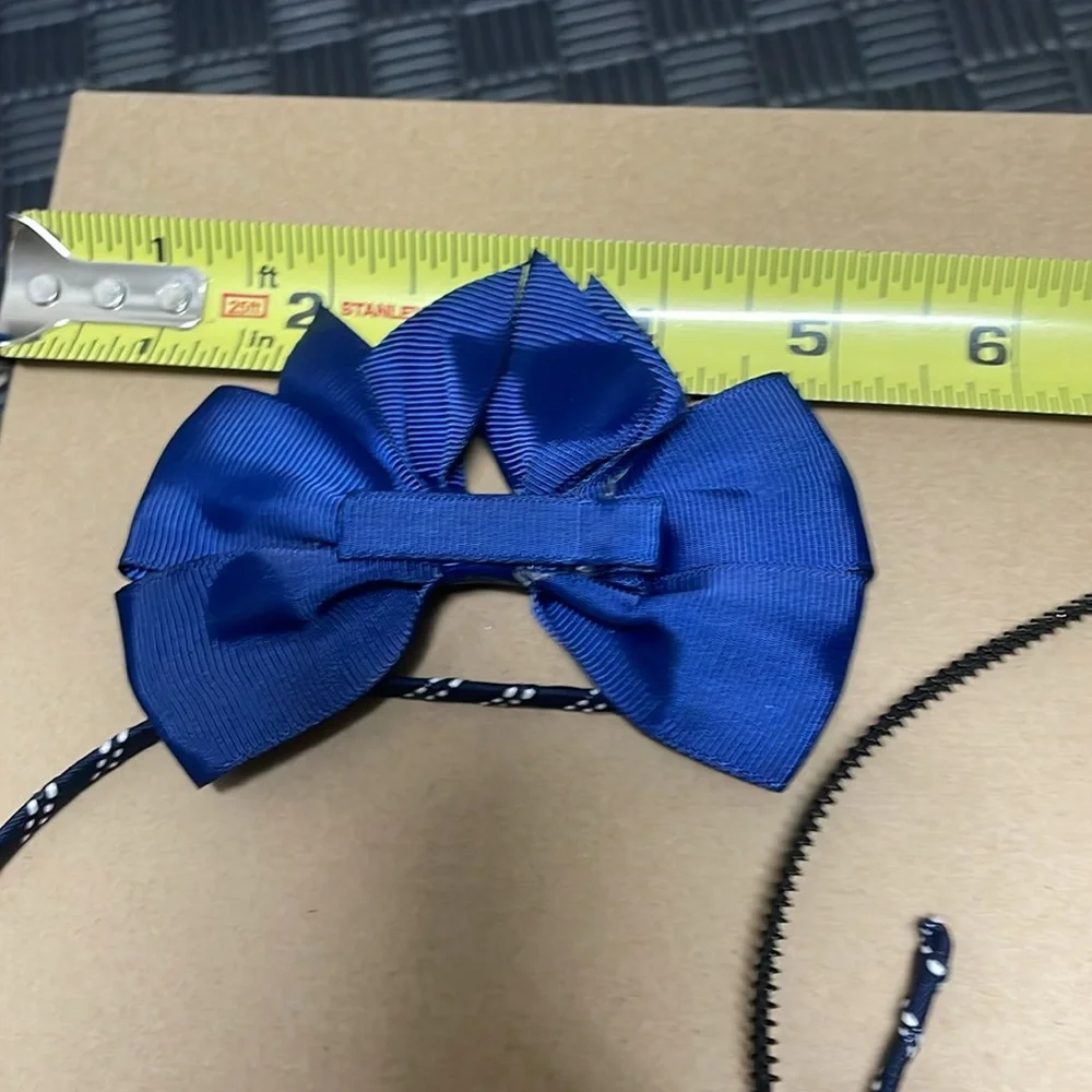 3 Head bands crown , red white & blue, rose gold colored jeweled & blue …